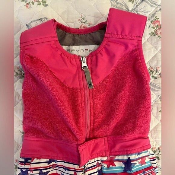 Spyder Little Girls Ski Bib Bitsy Sparkle Snow Winter size 2 - Picture 2 of 12